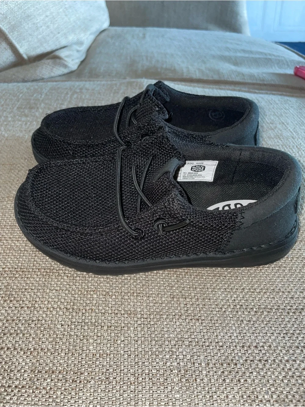 Hey Dude Wally Knit Slip-On Sneakers triple black